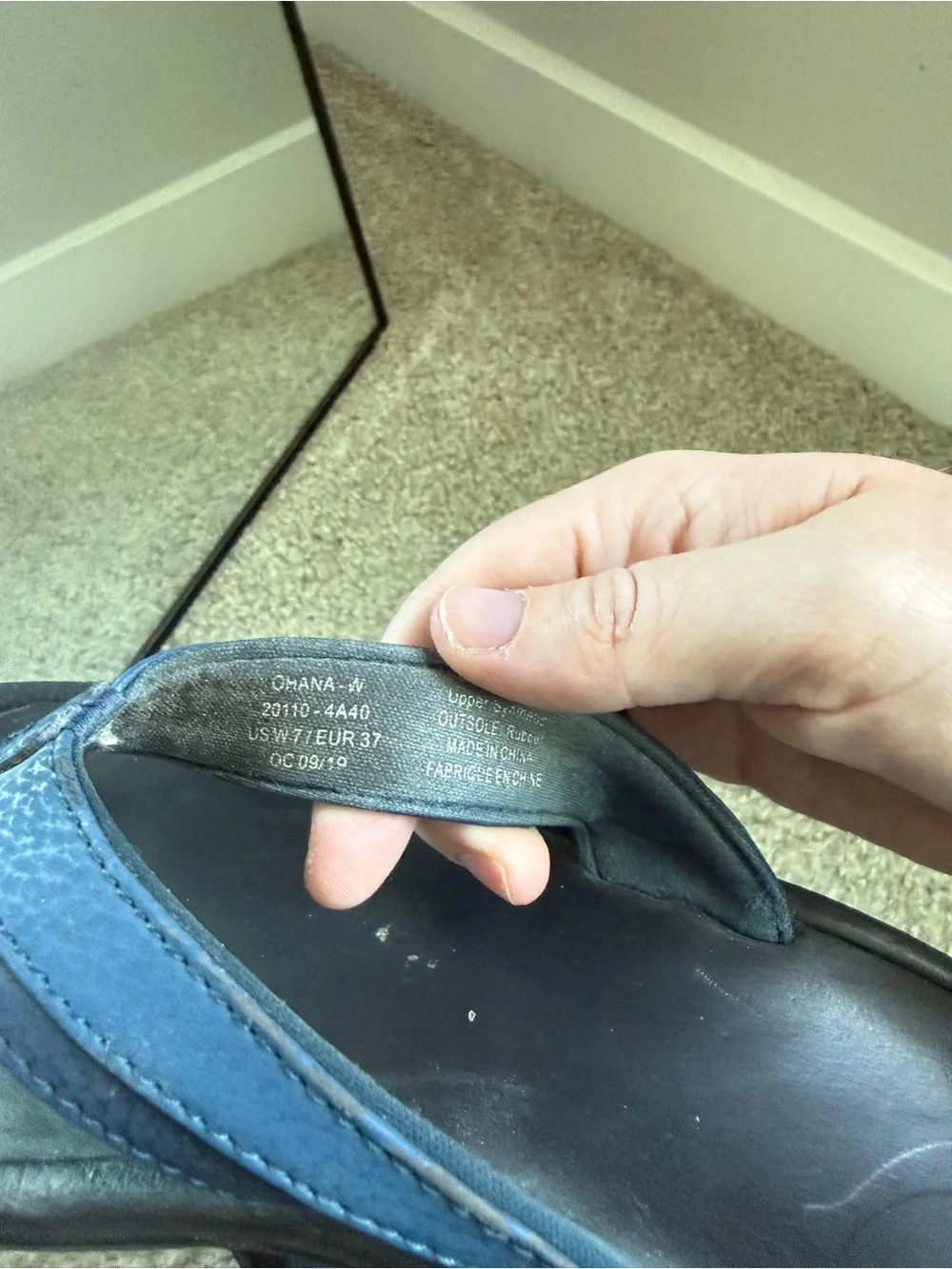 Olukai Ohana Womans Thong Blue Sandal